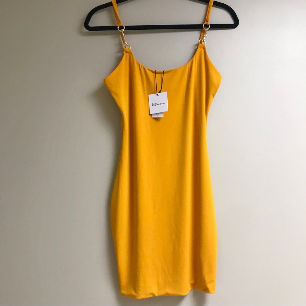 BRAND NEW Revamped Bodycon yellow/orange dress